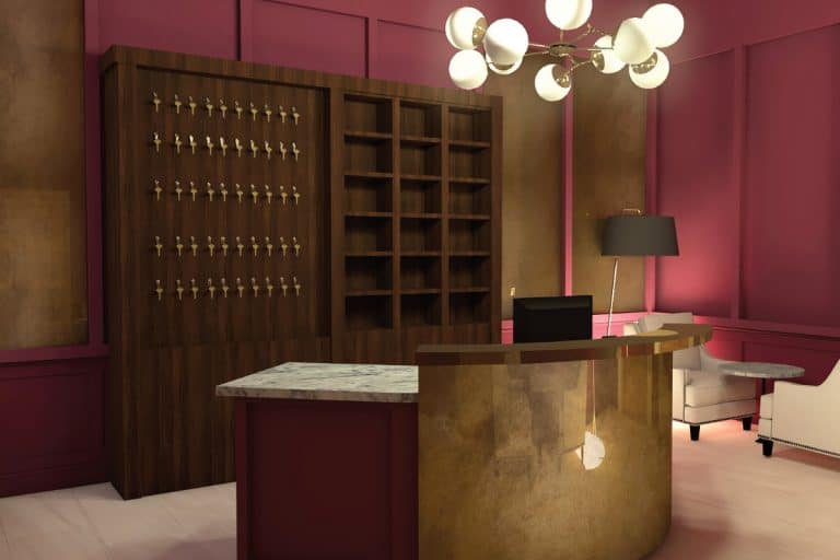 Concierge desk in Winslade House business club